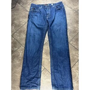 Ariat FR M4 Jeans Mens 38x38 Blue Relaxed Boot Flame Resistant CAT 2 Workwear